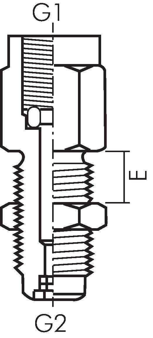 Zeichnung: Manometeranschluss zum Einschrauben in 
