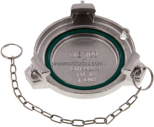 Tankwagenkupplung Verschlussdeckel, 1.4408 für VK 100 ES