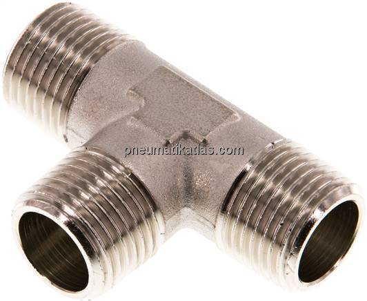 T-Stück R 1/2" (AG), Messing vernickelt