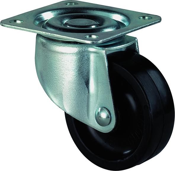 Lenkrolle 40mm 42x42mm Platte,GL,Kstrad schwarz F25.040 BS ROLLEN