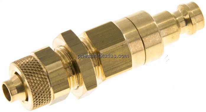 Schott-Kupplungsstecker (NW5) 8x6mm Schlauch, Messing