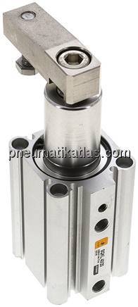 Schwenkspanner / Klemmzylinder Ø 40 mm, Klemmhub 20mm linksschwenkend (schwenkt 