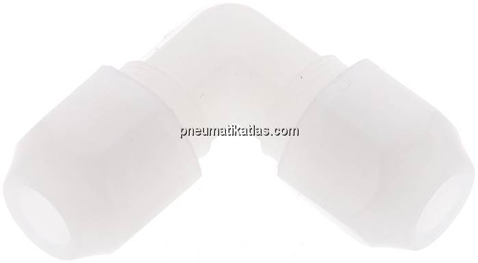 Winkel-Schlauchverbinder 8x6mm, PVDF (FDA)