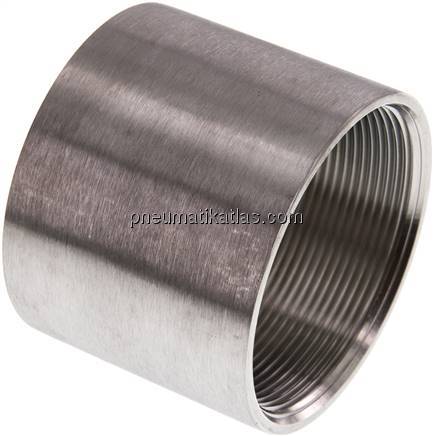 Rundmuffe Rp 2-1/2"-Rp 2-1/2", 1.4408