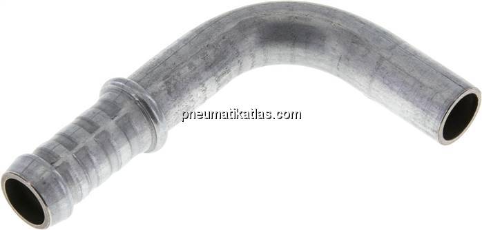 90°-Schlauchnippel Rohr 15, Schl. 14 - 15mm, Stahl verzinkt