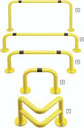 Rammschutzbügel H600xL1250 mm grundiert/gelb RAL1018 für Regaldurchgänge