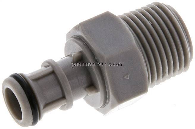 Kupplungsstecker (AP) mit Außengewinde, Polypropylen