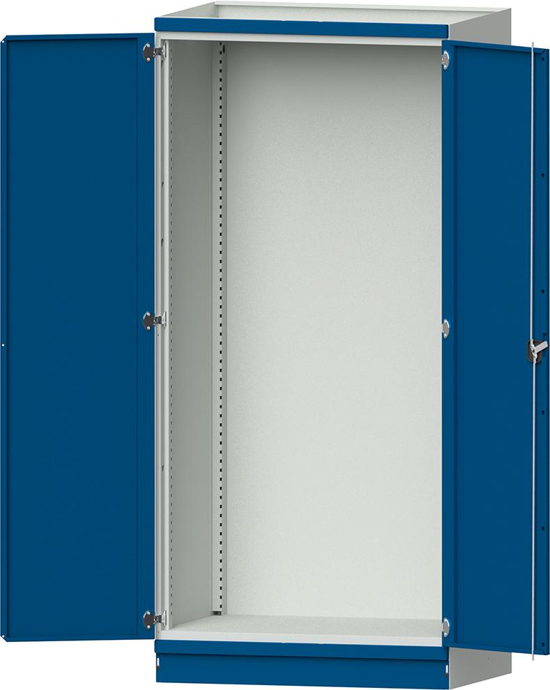 Leergehäuse Modell 100 B1015xT720xH2200mm RAL 7035/5012 mit Türen