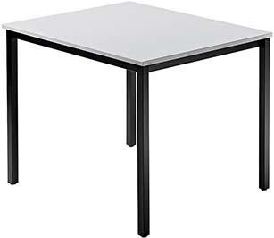 Besprechungstisch 80x 80 lichtgrau/schwarz