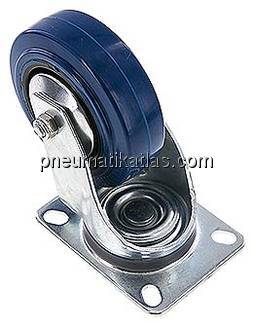 Elastik-Vollgummirolle, 100mm, Lenkrolle