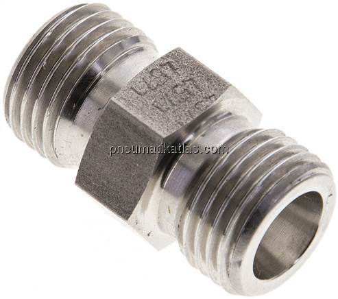 Gerade Schneidringverschraubung 8 S (M16x1,5), ohne Mutter & Schneidring, 1.4571