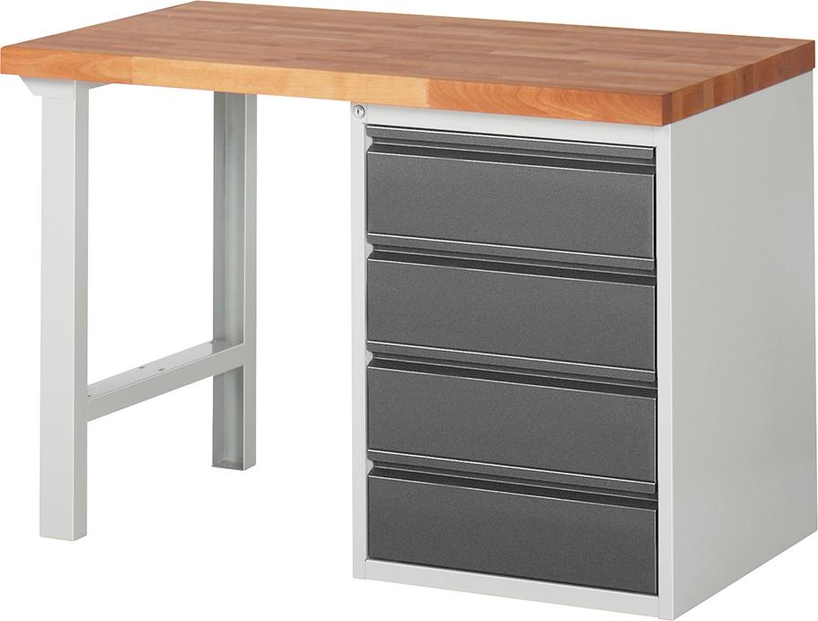 Werkbank Serie Basic 7 Modell 7509-1 B1250xT700xH840mm RAL7035/7016