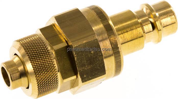 Kupplungsstecker (NW7,2) 10x8mm Schlauch, Messing