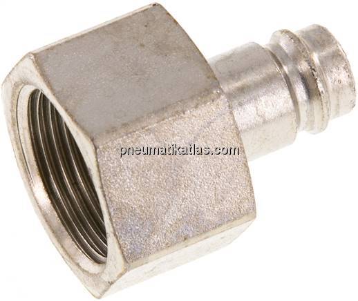 Kupplungsstecker (NW10) G 3/4"(IG), Stahl gehärtet & vernickelt