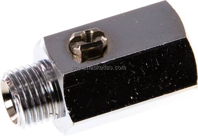 Messing-Minikugelhahn G 1/4" Innengewinde / Außengewinde, PN 15