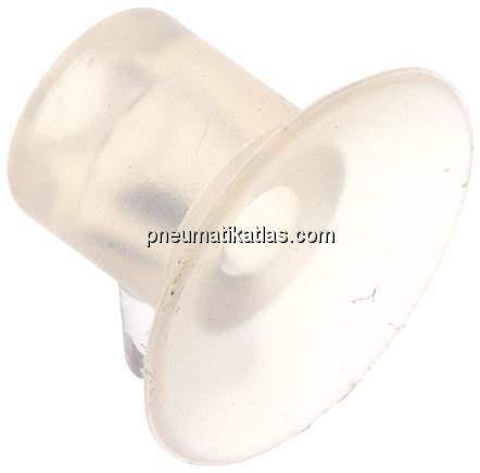 Flachsauger, P-Serie, Ø 17x2mm, Silikon (50A), transparent