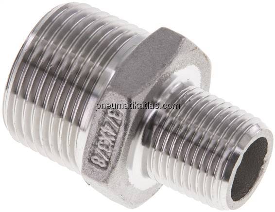 Doppelnippel NPT 3/4"-NPT 3/8", 1.4408