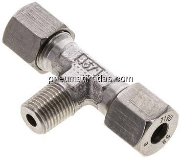 T-Schneidringverschraubung R 1/4"-8 S (M16x1,5), 1.4571