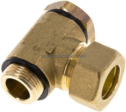 Winkel-Klemmringverschraubung G 3/4"-22 (M30x1,5)mm, Messing