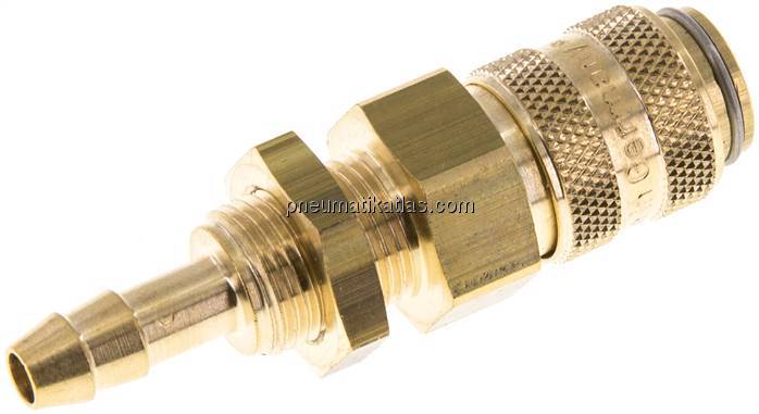 Schott-Kupplungsdose (NW5) 6 (1/4")mm Schlauch, Messing