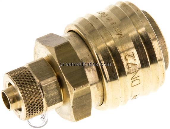 Kupplungsdose (NW7,2) 8x6mm Schlauch, Messing