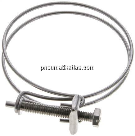 Drahtschlauchschelle 75 - 80mm, 1.4301