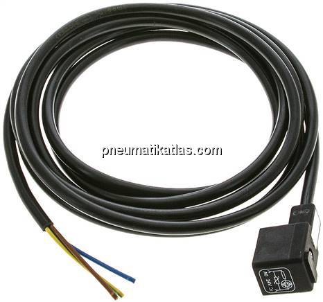 LED-Stecker mit 3 mtr Kabel, Größe 1 (Industrienorm B)