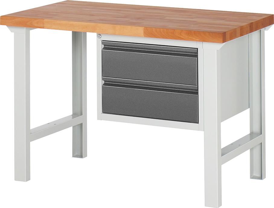 Werkbank Serie Basic 7 Modell 7125-1 B1250xT700xH840mm RAL7035/7016