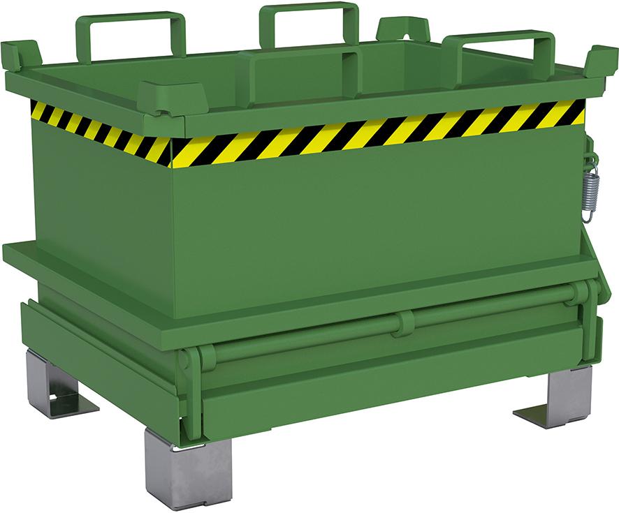 Mini-Klappbodenbehälter MSB 150, lackiert, Resedagrün