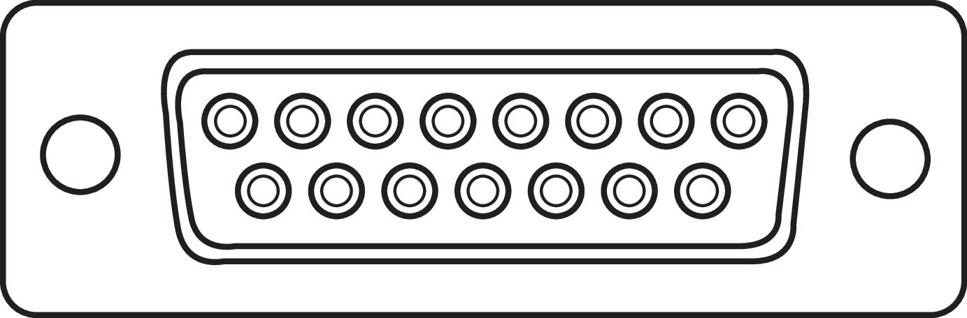 Zeichnung: D-Sub-Buchse (15-polig)