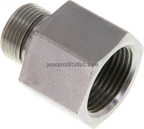 Hydraulik-Reduzierung G 3/4"(AG)-G 1"(IG), Stahl verzinkt, Elastomerdichtung