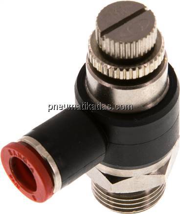 Winkel-Drosselrückschlagventil G 3/8"-8mm,zuluftregelnd