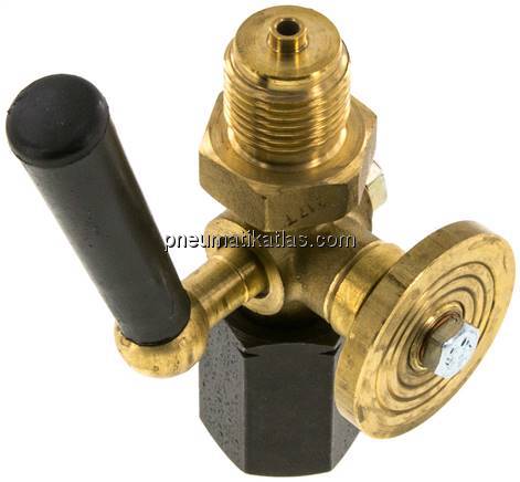 Manometer-Absperrhahn G 1/2" Spannmuffe - Zapfen, Messing