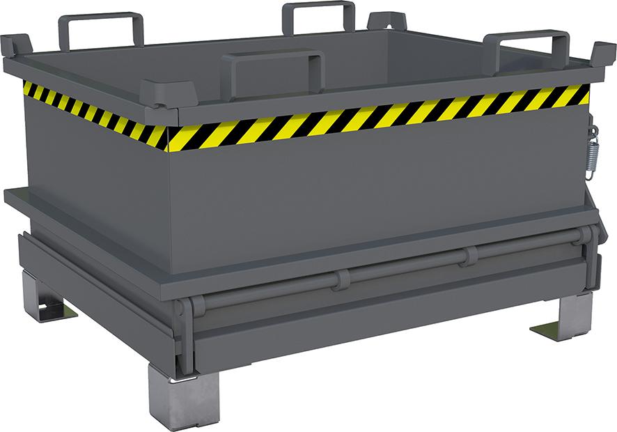 Mini-Klappbodenbehälter MSB 250, lackiert, Mausgrau