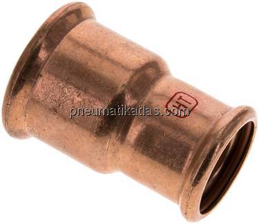 Pressfitting, Reduziermuffe, 42x35mm, Kupfer / Kupferlegierung