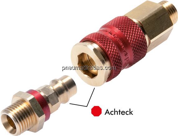 Detailansicht: Codierte Schnellverschluss-Kupplung