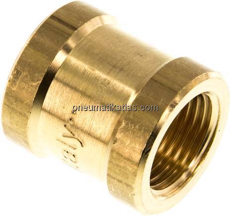 Rundmuffe G 3/8"-G 3/8", Messing