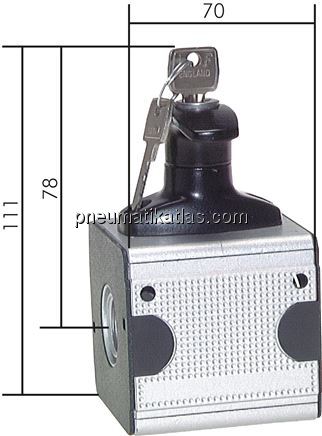 Exemplarische Darstellung: Kugelhahn mit Entlüftun