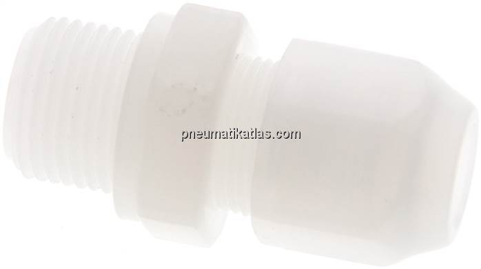 Gerade Verschraubung G 3/8"-10x8mm, PVDF (FDA)