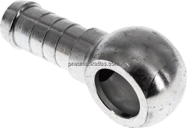 Schlauchnippel 18mm Ring, 14 - 15mm, Stahl verzinkt