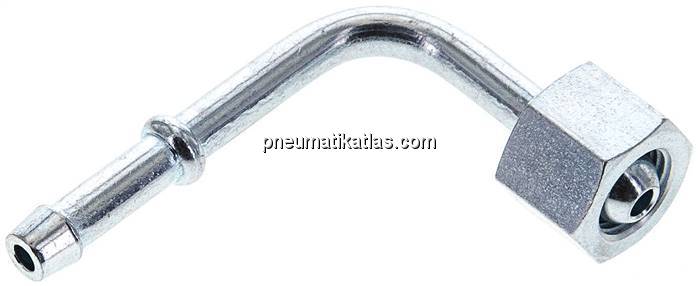 90°-Schlauchnippel G 1/8" Überwurfmutter, 4 - 5mm