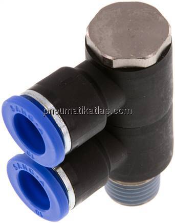 Steck-Mehrfachverteiler, 2-fach R 1/4"-10mm, IQS-Standard