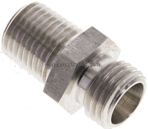 Gerade Schneidringverschr. NPT 1/4"-8 L (M14x1,5), ohne Mutter & Schneidring, 1.