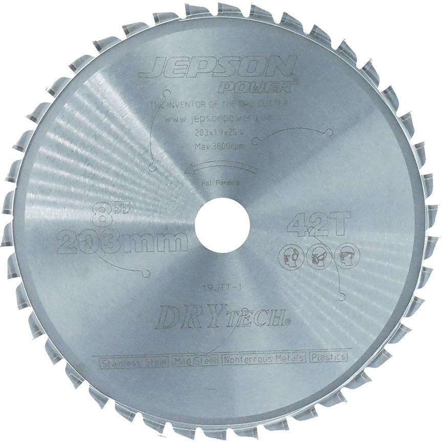 HM-Sägeblatt Drytech D=203x25,4x1,9mm 42Z für Stahl u. Inox Jepson