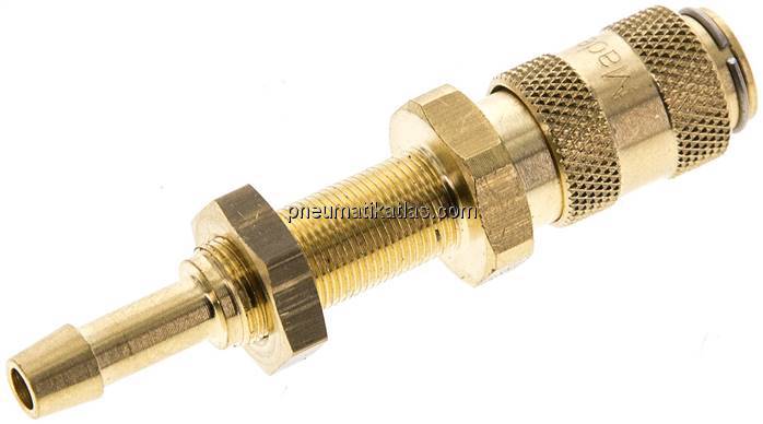 Schott-Kupplungsdose (NW2,7) 4mm Schlauch, Messing