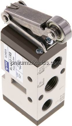 5/2-Wege Endschalter mit Rollenhebel, Rolle aus Stahl (kugelgelagert)Rollenhebel