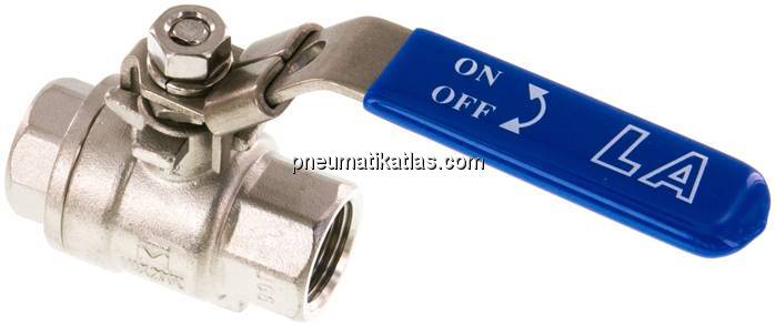 Edelstahl-Kugelhahn, Eco-Line leicht, G 1/2", 0 - 63bar