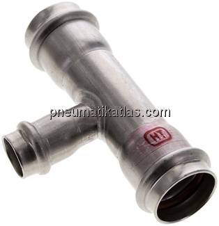 Pressfitting, T-Stück, 28x18mm innen, 1.4404