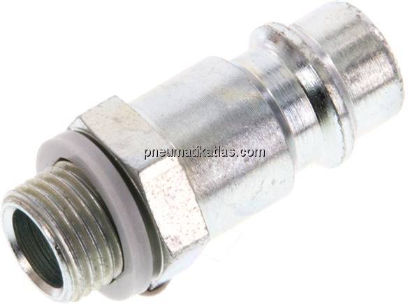 Kupplungsstecker (NW7,2) G 1/8"(AG), Stahl gehärtet & verzinkt