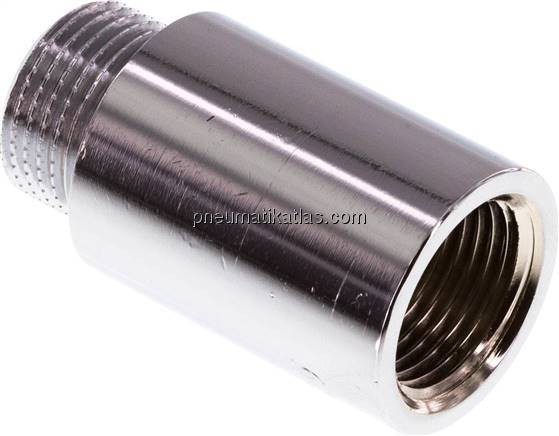 Gewindeverlängerung G 3/8"-30mm, Messing verchromt